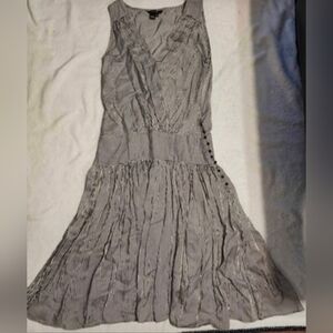 Womens Very Gently Worn Sz M Zara Basic Black & White Striped Sleeveless Dress